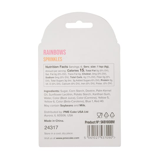 PME Cake Sweet Street® Rainbow Fondant Sprinkles